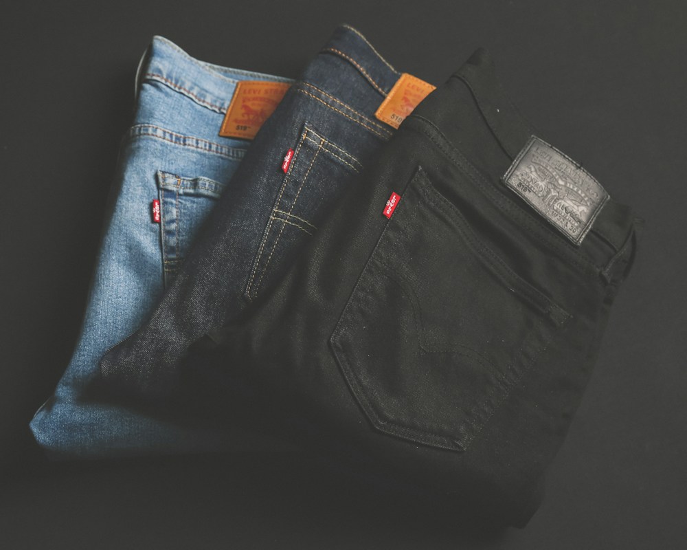 Suora Farkut — Sininen denim